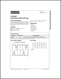 CD4030CSJ datasheet:  Quad Exclusive-OR Gate CD4030CSJ