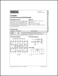 CD4503BCM datasheet:  Hex Non-Inverting 3-STATE Buffer CD4503BCM