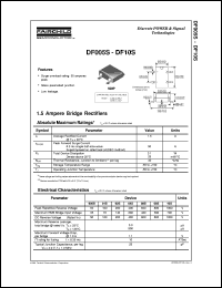 DF02S datasheet:  1.5 Ampere Bridge Rectifiers DF02S