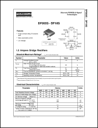 DF04S datasheet:  1.5 Ampere Bridge Rectifiers DF04S