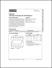 DM74164N datasheet:  8-Bit Serial In/Parallel Out Shift Register with Asynchronous Clear DM74164N