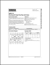 DM74174N datasheet:  Hex D-Type Flip-Flop with Clear DM74174N