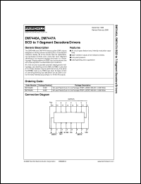 DM7447AN datasheet:  BCD to 7-Segment Decoder/Driver with Open-Collector Outputs DM7447AN