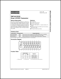 DM74ALS5245SJX datasheet:  Octal 3-STATE Transceiver DM74ALS5245SJX