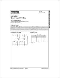 DM74LS02SJX datasheet:  Quad 2-Input NOR Gate DM74LS02SJX