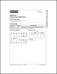 DM74LS10M datasheet:  Triple 3-Input NAND Gate DM74LS10M