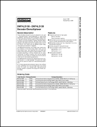 DM74LS139MX datasheet:  Dual 2-to-4 Line Decoder/Demultiplexer DM74LS139MX