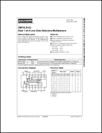 DM74LS153M datasheet:  Dual 1-of-4 Line Data Selector/Multiplexer DM74LS153M