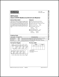 DM74LS244CW datasheet:  Octal 3-STATE Buffer/Line Driver/Line Receiver DM74LS244CW