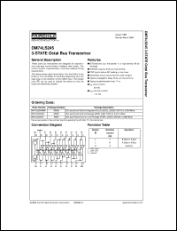 DM74LS245WM datasheet:  Octal 3-STATE Bus Transceiver DM74LS245WM