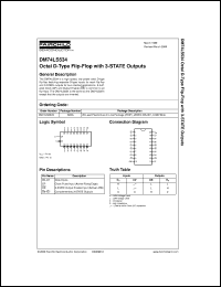 DM74LS534N datasheet:  Octal D Flip-Flop with 3-STATE Outputs DM74LS534N