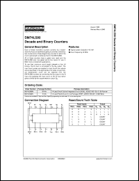 DM74LS90CW datasheet:  Decade and Binary Counter DM74LS90CW