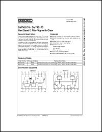 DM74S175N datasheet:  Quad D Flip-Flop with Clear and Complementary Outputs DM74S175N