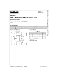 DM74S51N datasheet:  Dual 2-Wide 2-Input AND-OR-INVERT Gate DM74S51N