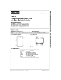 DM9370N datasheet:  7-Segment Decoder/Driver/Latch with Open-Collector Outputs DM9370N