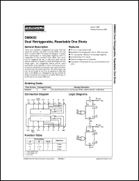 DM9602N datasheet:  Dual Retriggerable Resettable One Shots DM9602N