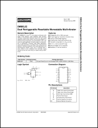 DM96L02N datasheet:  Dual Retriggerable Resettable Monostable Multivibrator DM96L02N
