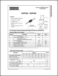 EGP30B datasheet:  3.0 Ampere Glass Passivated High Efficiency Rectifiers EGP30B