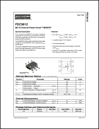 FDC5612 datasheet:  60V N-Channel PowerTrench® MOSFET FDC5612