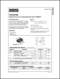 FDC637AN datasheet:  Single N-Channel 2.5V Specified PowerTrench® MOSFET FDC637AN