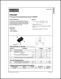 FDN342P datasheet:  P-Channel 2.5V Specified PowerTrench® MOSFET FDN342P