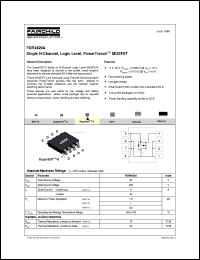 FDR4420A datasheet:  Single N-Channel Logic Level PowerTrench® MOSFET FDR4420A