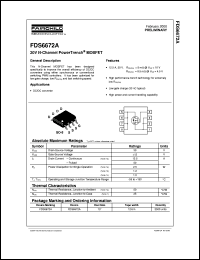 FDS6672A datasheet:  30V N-Channel PowerTrench® MOSFET [Preliminary] FDS6672A