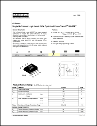 FDS6680 datasheet:  Single N-Channel Logic Level PWM Optimized PowerTrench® MOSFET FDS6680