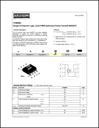 FDS6690 datasheet:  Single N-Channel Logic Level PWM Optimized PowerTrench® MOSFET FDS6690
