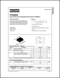 FDS6890A datasheet:  Dual N-Channel 2.5V Specified PowerTrench® MOSFET FDS6890A