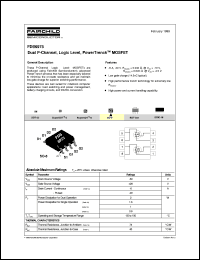 FDS6975 datasheet:  Dual P-Channel Logic Level PowerTrench® MOSFET FDS6975