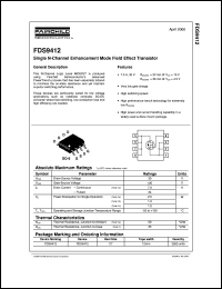 FDS9412 datasheet:  Single N-Channel Enhancement Mode Field Effect Transistor FDS9412