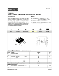 FDS9435A datasheet:  Single P-Channel Enhancement Mode Field Effect Transistor FDS9435A
