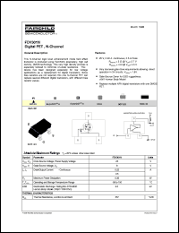 FDV301N datasheet:  N-Channel,Digital FET FDV301N