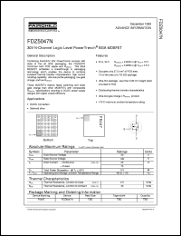 FDZ5047N datasheet:  30V N-Channel Logic Level PowerTrench® BGA MOSFET [Advanced] FDZ5047N
