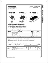 FFB3904 datasheet:  NPN General Purpose Amplifier FFB3904