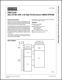 FM27C256VE120 datasheet:  256K-Bit (32K x 8) High Performance CMOS EPROM FM27C256VE120