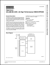 FM27C512N55L datasheet:  512K-Bit (64K x 8) High Performance CMOS EPROM FM27C512N55L