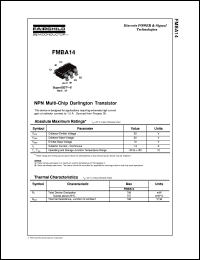 FMBA14 datasheet:  NPN Multi-Chip Darlington Transistor FMBA14