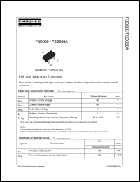 FSB660A datasheet:  PNP Low Saturation Transistor FSB660A