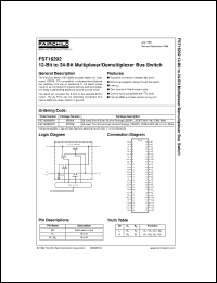 FST16292MTDX datasheet:  12-Bit to 24-Bit Multiplexer/Demultiplexer Bus Switch FST16292MTDX
