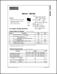 GBU4D datasheet:  4.0 Ampere Bridge Rectifiers GBU4D
