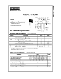 GBU4J datasheet:  4.0 Ampere Bridge Rectifiers GBU4J