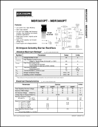 MBR3035PT datasheet:  30 Ampere Schottky Barrier Rectifiers MBR3035PT