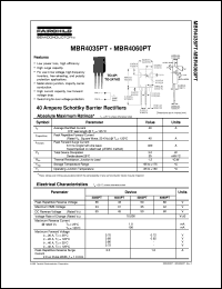 MBR4050PT datasheet:  40 Ampere Schottky Barrier Rectifiers MBR4050PT