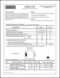 MBRS340 datasheet:  Schottky Power Rectifier MBRS340