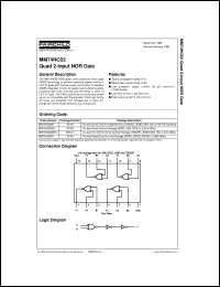 MM74HC02N datasheet:  Quad 2-Input NOR Gate MM74HC02N