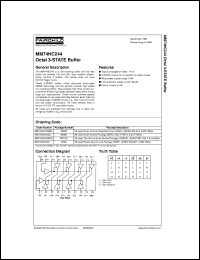 MM74HC244N datasheet:  Octal 3-STATE Buffer MM74HC244N