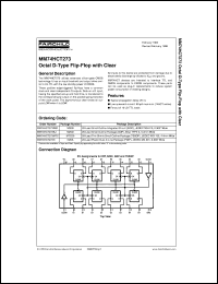 MM74HCT273SJX datasheet:  Octal D Flip-Flop with Clear MM74HCT273SJX