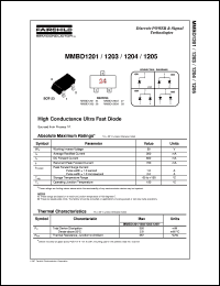MMBD1203 datasheet:  High Conductance Ultra Fast Diode MMBD1203